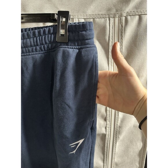 Gymshark Training Joggers Navy Blue Womens French Terry Pockets Medium Athletic - Picture 5 of 7
